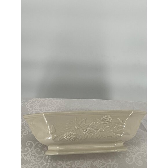 Longaberger Ivory‎ Octagonal Ceramic Vegetable Bowl Baking Dish 7.5x13.25x4" - Picture 3 of 7